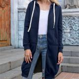 Wholesale Plus Size Casual Loose Hoodie Long Sweatshirt