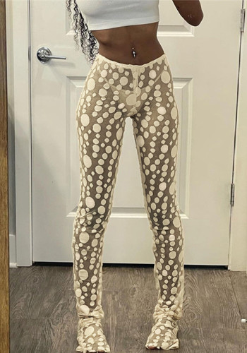 Wholesale Sexy Mesh See-Through Casual Pants