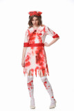 Halloween Costume Mary Nurse Costume Adult Horror Bloody Zombie Cosplay Party