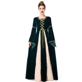 Halloween Costume Womens Retro Medieval Clothing Costume Aristocratic Court Dress Performance Costume