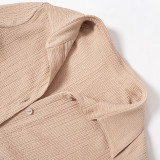 Flare Sleeve Long Shirt Top & Trousers Fashion 2PCS Set