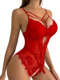 Erotic Lace See-Through Crotchless Sexy Keyhole Teddy Lingerie