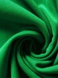 Green Long Sleeve Drawstring Peplum Jumpsuit
