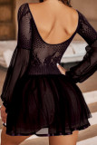See Through Black Lace Nightdress Sexy Lingerie