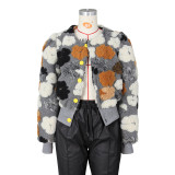 Retro Flower Chic Loose Short Jacket