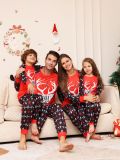 Christmas Parent-Child Pajamas Outfit Letter Snowflake Elk Printed Home Clothes