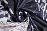 Halter Sleeveless Snakeskin Print Maxi Dress