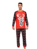 Christmas Parent-Child Pajamas Outfit Letter Snowflake Elk Printed Home Clothes