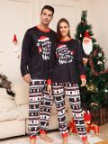 Letter Cartoon Christmas Parent-Child Pajamas Printed Home Loungewear