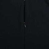 Mock Neck Splicing See-Through Long Sleeve Midi Dress
