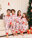 Christmas Family Clothing Letter Cartoon Elk Print Home Loungewear 2PCS Pajama Set