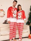 Cartoon Christmas Family Pajamas Snowflake Elk Printed Home Clothes