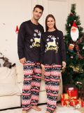 Christmas Family Wear Letter Snowflake Elk Printed Home Pajamas Set