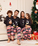 Christmas Family Wear Letter Snowflake Elk Printed Home Pajamas Set