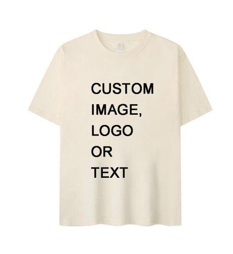 Customized Logo Cotton T-Shirt Round Neck Short Sleeve Graphic Top