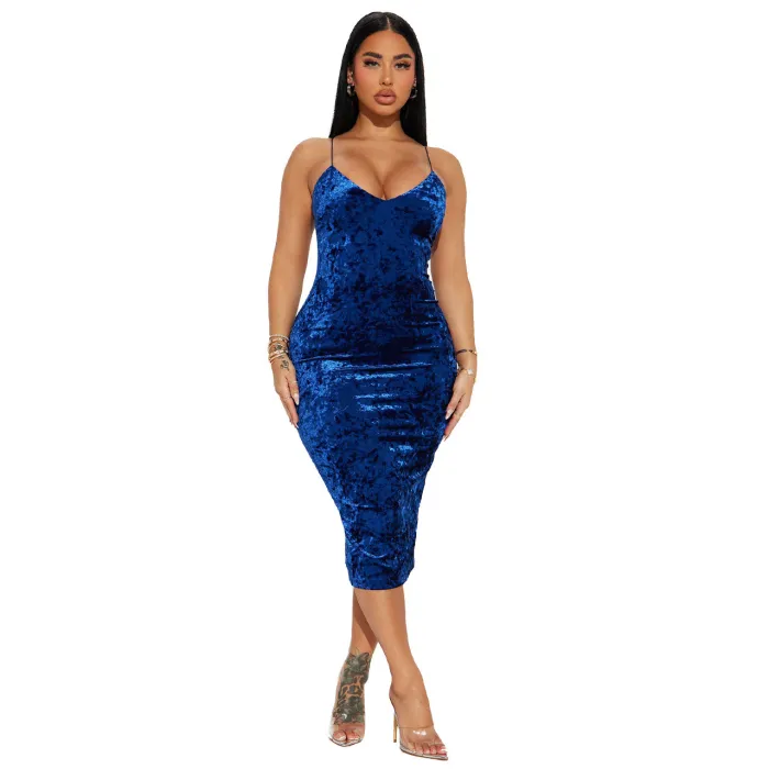 Sexy Velvet Cami Bodycon Dress
