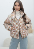 Plaid Plus Size Warm Bread Jacket Padded Coat