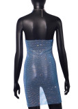Sexy Halter Sparkling Low Back Party Bodycon Dress