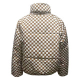 Plaid Plus Size Warm Bread Jacket Padded Coat