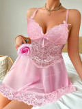 Sexy Pink Sleeping Dress Womens Lingerie