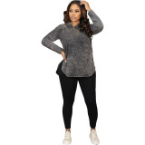 Print Long Sleeve T-Shirt and Pants Casual Two Piece Set