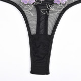 Embroidered Lace Sexy Lingerie Bra Pantie Set