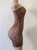Leopard Print Sexy Cami Bodycon Nightdress