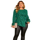 Plus Size Loose Casual Twist Irregular Top