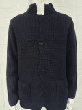 Men's Cardigan Jacket Knitting Stand Collar Sweater