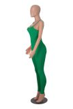 Sexy Sleeveless Ribbed Cami Low Back Tight Jumpsuit