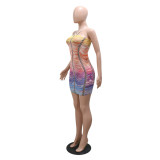 Sexy Straps Rhinestone Bodycon Sexy Party Dress