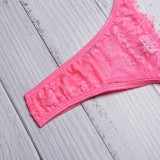 Sexy Lace Mesh Underwear Set See-Through Bra Thong Lingerie Set