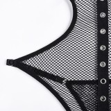 Transparent Temptation Uniform Bodysuit Sexy Lingerie