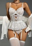 Lace Mesh Patchwork Body Shaping See-Through One-piece Sexy Teddies Lingerie