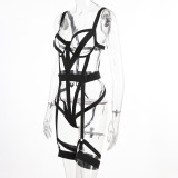 Sexy Hollow Out Lace-Up One Piece Sexy Bodysuit