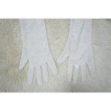 Feather Velvet Irregular Bodycon Dress With Gloves