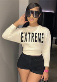 Fashion Letter Knitting Long-sleeved Sweater