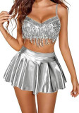 Fringe Three Piece Skirt Set Swimsuit Skirt