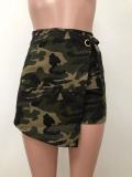 Casual Camo Print Pocket Shorts