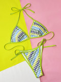 Sexy Colorful Halter Thong Bikini Set