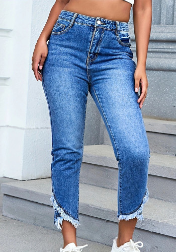 Fashion Cropped Denim Pants