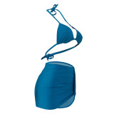 Fashion Sexy Halter Neck Bikini Skirt Three-Piece Swimsuit