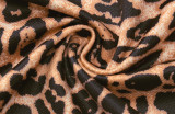 Leopard Print Sexy Low Back Halter Neck Long Dress