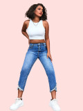 Fashion Cropped Denim Pants