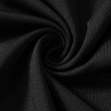 Black High Neck Sleeveless Hollow Casual Maxi Dress