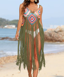 Tassel Crocheting Beach Holidays Dress Bikini Cover Up