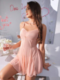 Pink Sexy Night Dress Women Lingerie