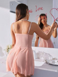 Pink Sexy Night Dress Women Lingerie