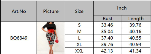Elegant Career Slim Belted Geometric Print Patchwork Midi Dress
