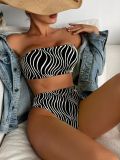 High Waisted Bandeau Top Two Pieces Sexy Bikini Swimsuit